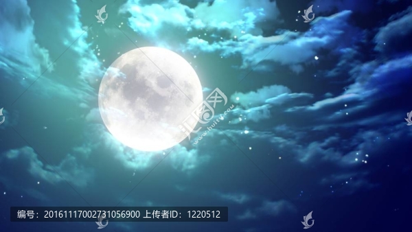 夜空中的月亮