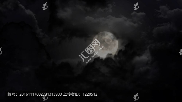 夜空中的月亮