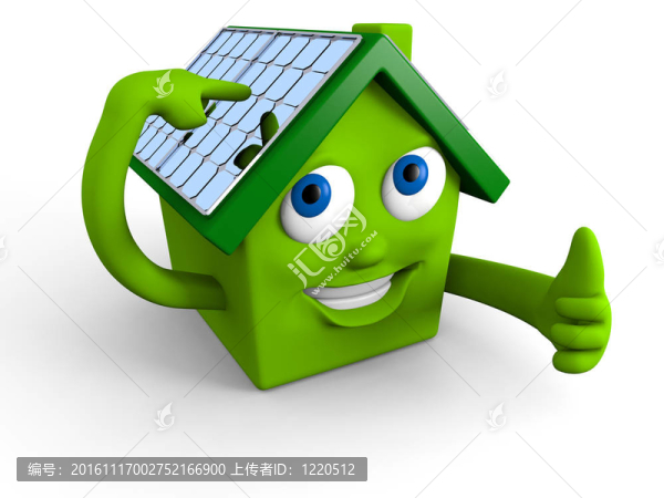 屋頂上的太陽能電池板