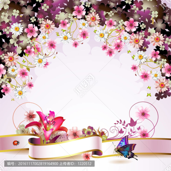 背景的花