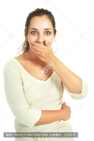 震驚的女人