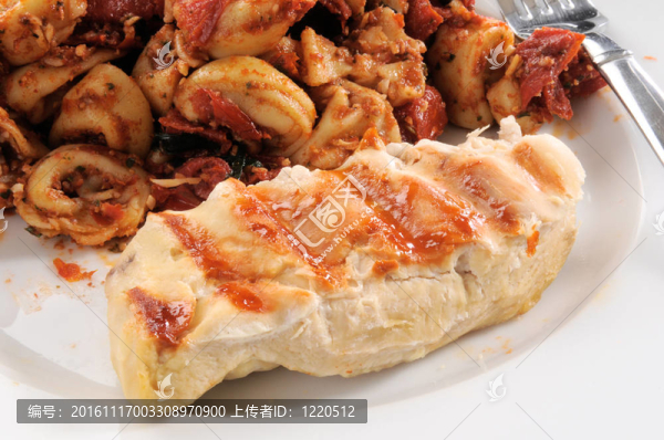 雞肉和餃子