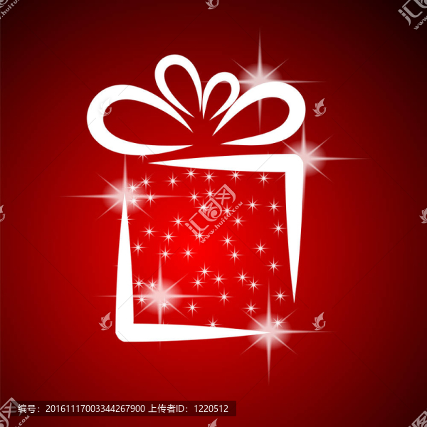禮品盒的圣誕插畫。