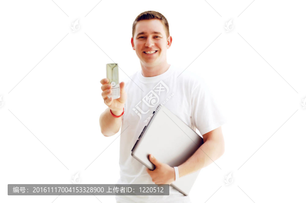 年輕快樂的人或?qū)W生筆記本電腦和手機(jī)的業(yè)務(wù)背景