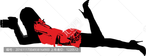 穿紅色衣服的女?dāng)z影師