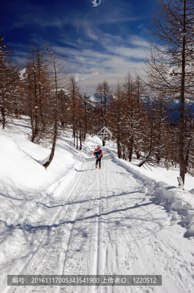 女人雪鞋降