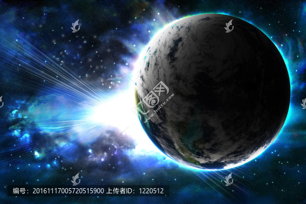 太陽的行星；抽象背景