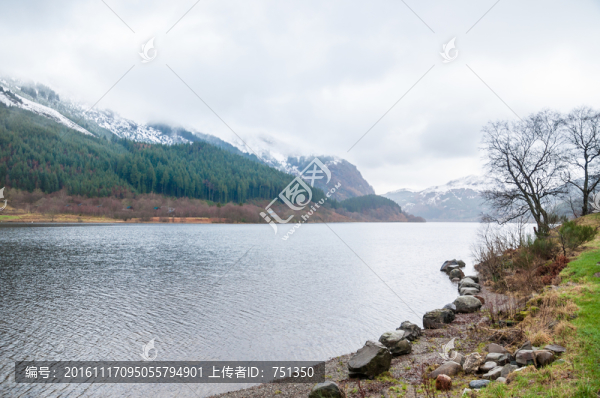 蘇格蘭高地風(fēng)光湖景雪山