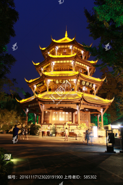 杜甫草堂萬佛樓夜景