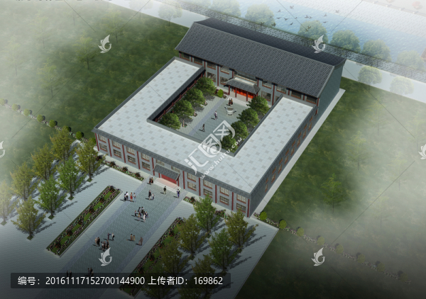 寺廟鳥瞰圖