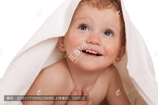 洗完澡后高興
