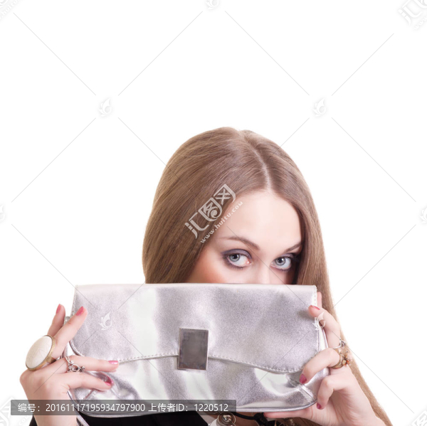 性感女人與銀錢包肖像
