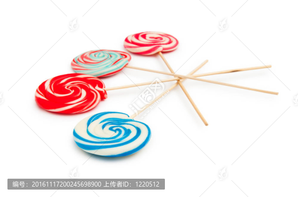 七彩棒棒堂孤立在白色