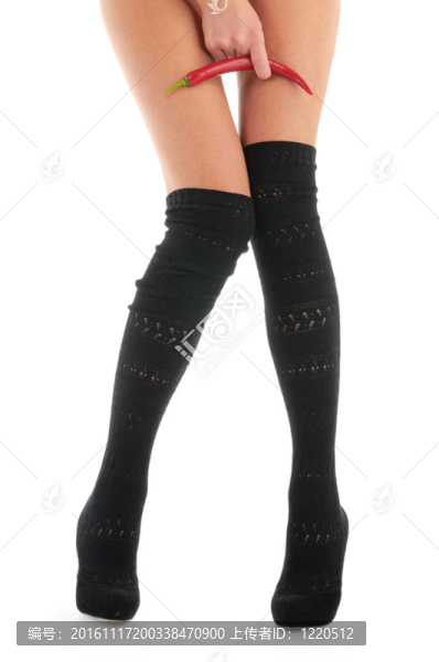 美麗的女腿紅胡椒