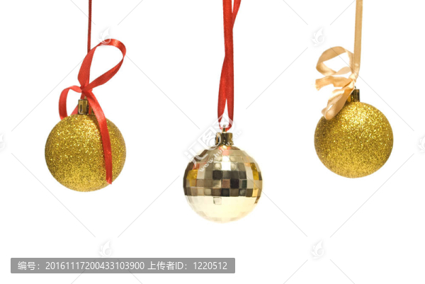 白色圣誕球