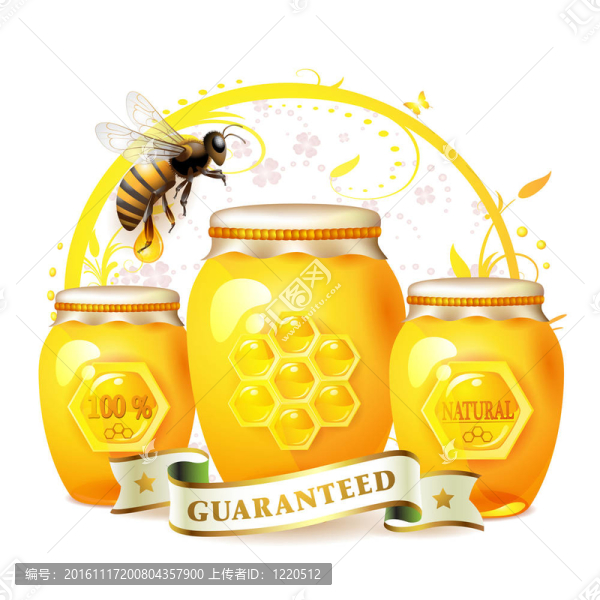 帶蜂蜜的玻璃罐