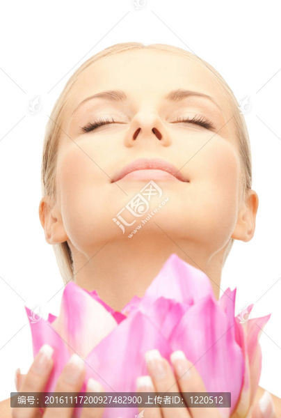 美麗的荷花女人