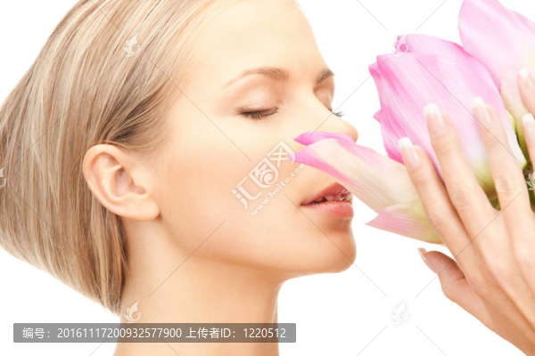 美麗的荷花女人