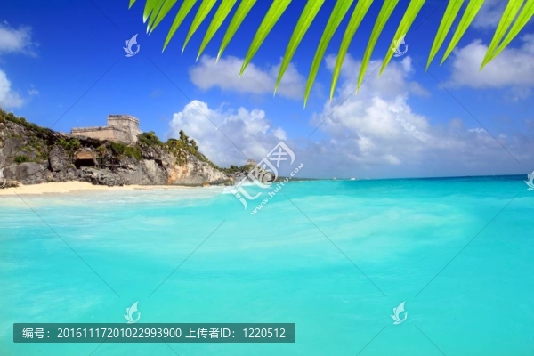 古代瑪雅遺址圖倫從加勒比海