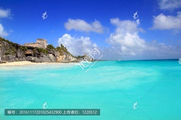 古代瑪雅遺址圖倫從加勒比海