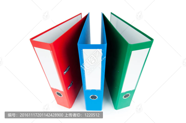 在白色背景上分離的Office文件夾
