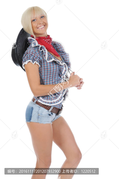 年輕漂亮的女牛仔。