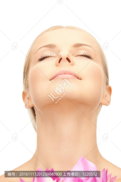 美麗的荷花女人