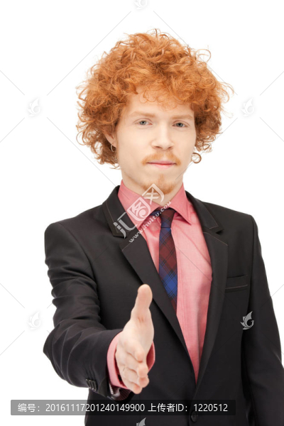 張開手準(zhǔn)備握手的男人