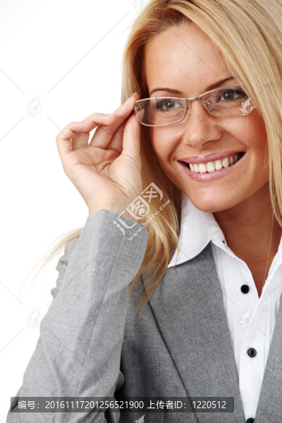 戴眼鏡的女商人