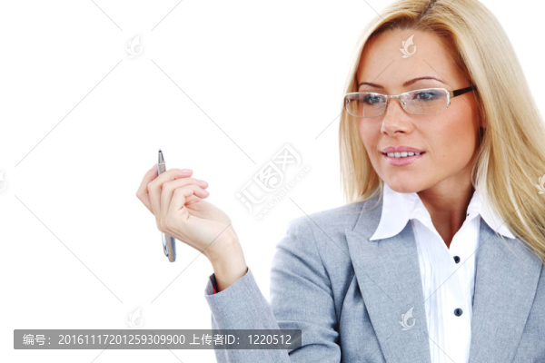 戴眼鏡的女商人