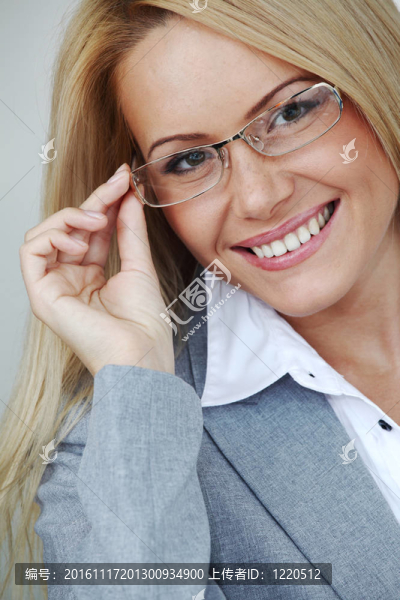 戴眼鏡的女商人