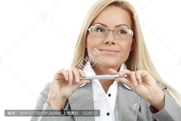 戴眼鏡的女商人