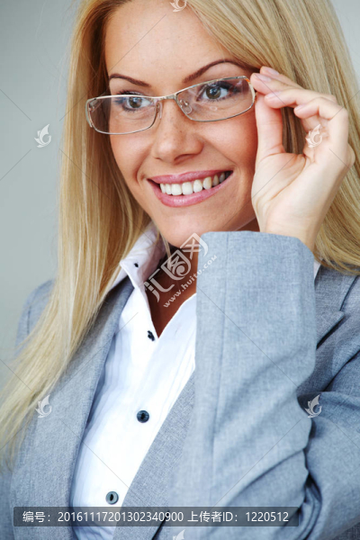 戴眼鏡的女商人