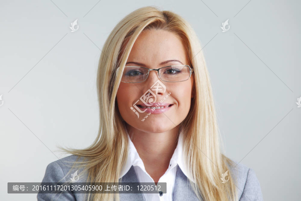 戴眼鏡的女商人