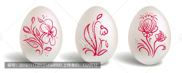 紅色花元素的復活節(jié)