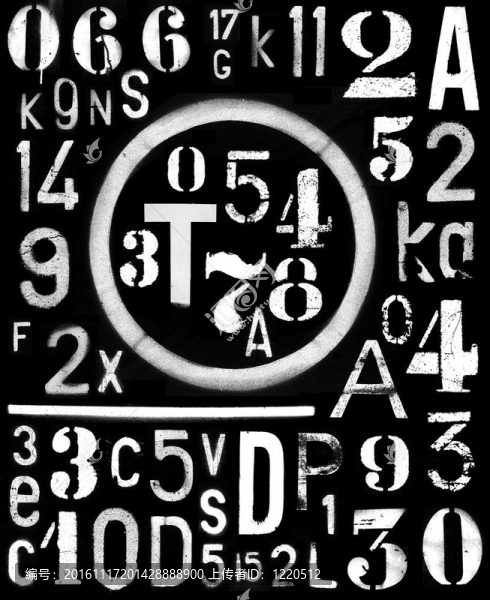 噴漆工業(yè)字體和數(shù)字alpha模板3D