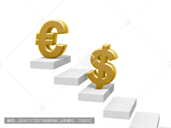 歐元和美元的頂部的步驟