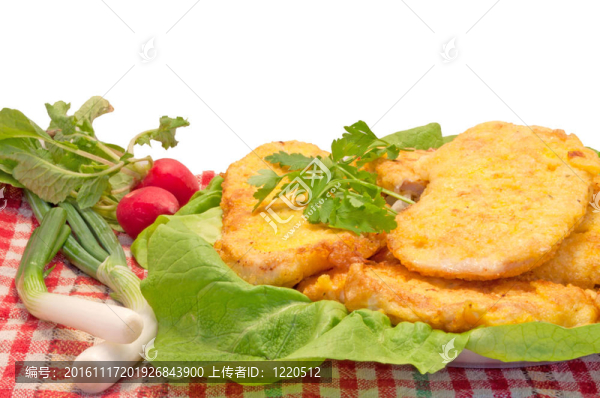 雞肉餅和蔬菜