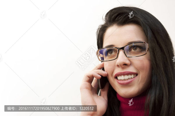 在電話上說話