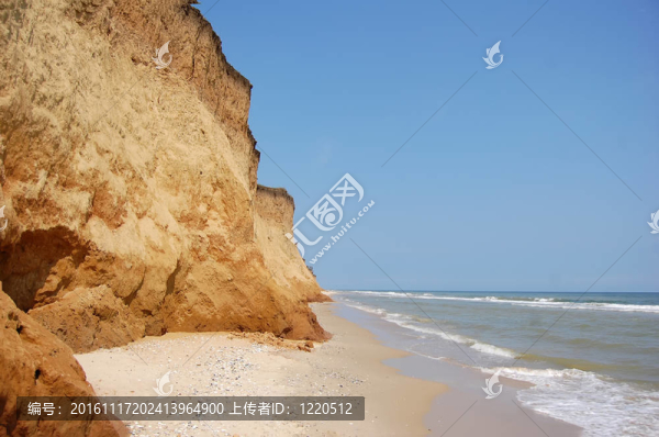 敖德薩附近的黑海海灘；烏克蘭。