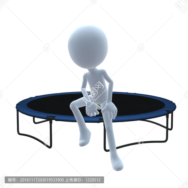 3D,Guy,Trampoline