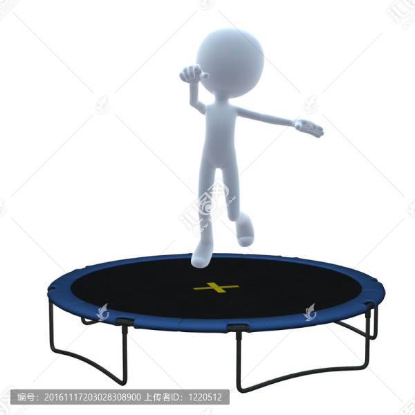 3D,Guy,Trampoline