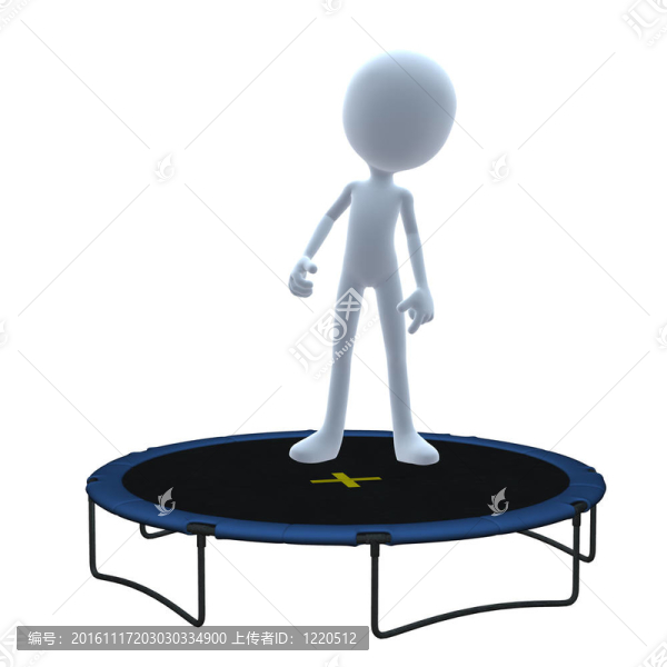 3D,Guy,Trampoline