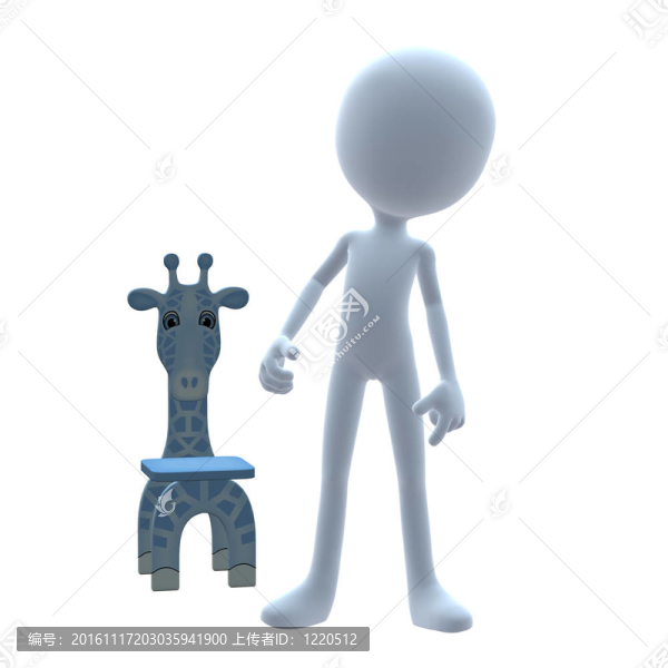 3D家伙長(zhǎng)頸鹿兒童椅