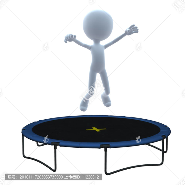 3D,Guy,Trampoline