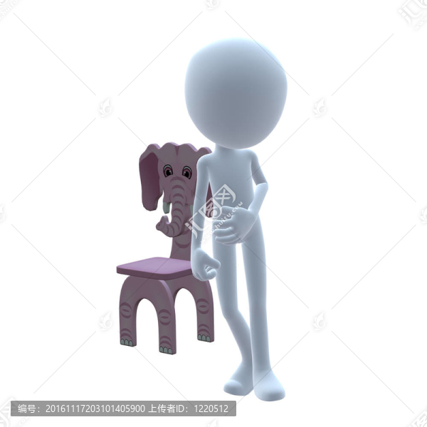 3D家伙大象兒童椅