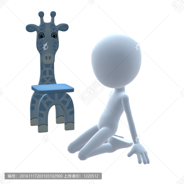3D家伙長頸鹿兒童椅