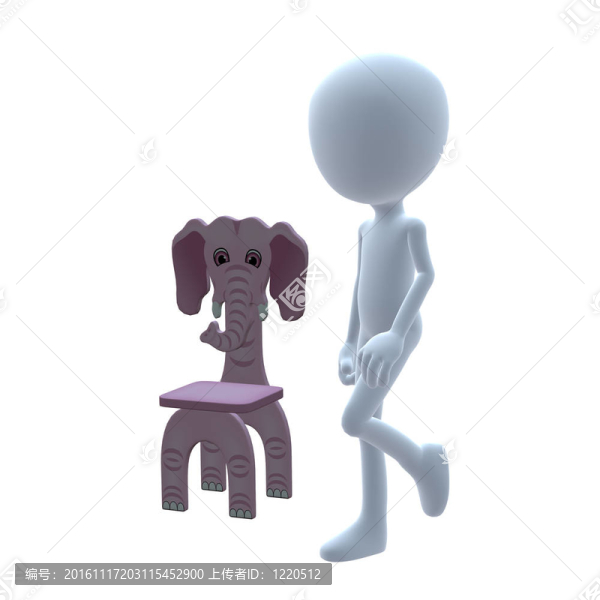 3D家伙大象兒童椅