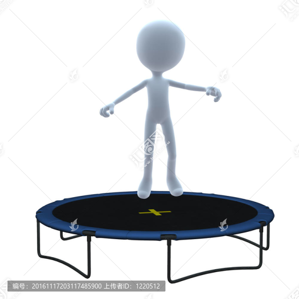 3D,Guy,Trampoline