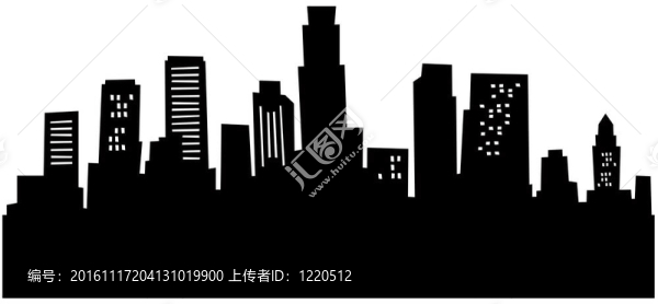 卡通洛杉磯天際線